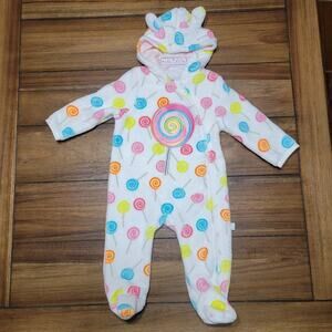 Little Joy Infant Heavy Thermal White Jumper w/ Lollipops - Size 3-6M NWT